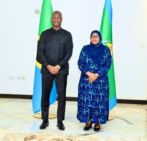 Read more about the article Rais Samia amkaribisha Drogba kuwa Balozi wa Afcon 2027